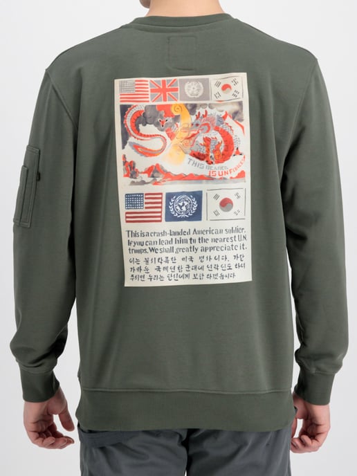 Alpha Industries USN Blood Chit Sweater Green