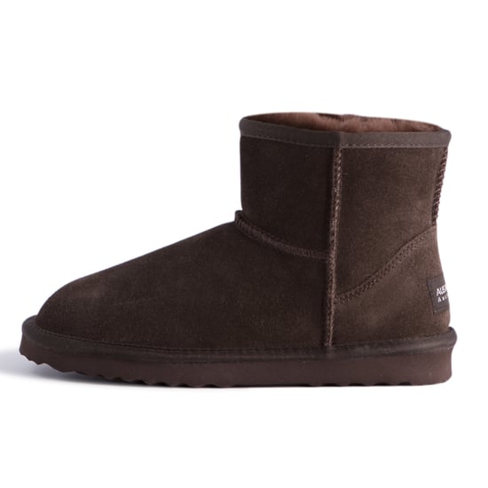Aus Wooli "Bondi" Australia Short Sheepskin Ankle Boot, Chocolate