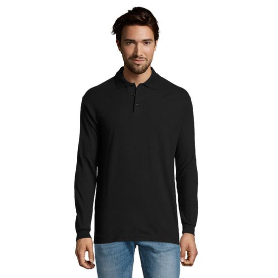 SOLS Heren Ster Poloshirt met Lange Mouwen (Marine) - Image 1