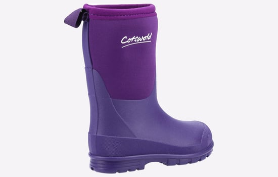 Cotswold Hilly Neoprene Tpr+neopreen Kinderen Paarse Regenlaarzen - Image 3