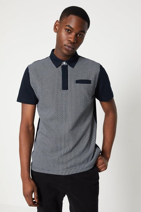 Mono Panelled Puppytooth Polo