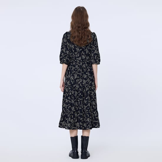 Cross-Heart Liberty Print Dress met frisse halslijn - Image 6