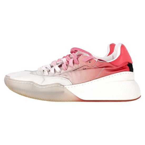 Stella McCartney Loop Ombre Sneakers in roze en witte polyester - Image 4