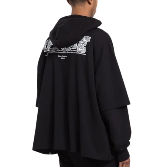 Off-White Carlos Type Double Tee Black Hoodie