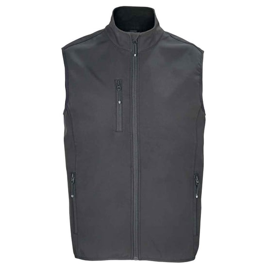 SOLS Heren Falcon Softshell Bodywarmer met rits (Houtskool Grijs Effen) - Image 1