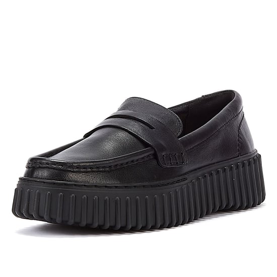 Clarks Torhill Penny Leather Damesschoenen Zwart Comfort Schoenen - Image 3
