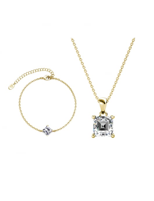 Eenvoudige vierkante Calle-set - Oostenrijks kristal - Image 1