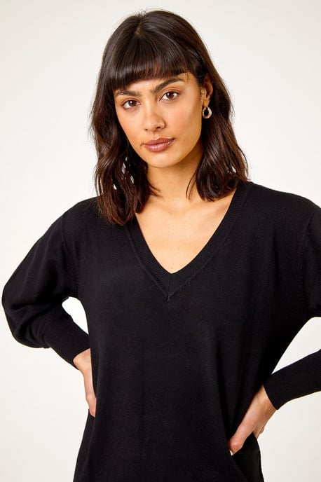 Longline Knitted Jumper Dress
