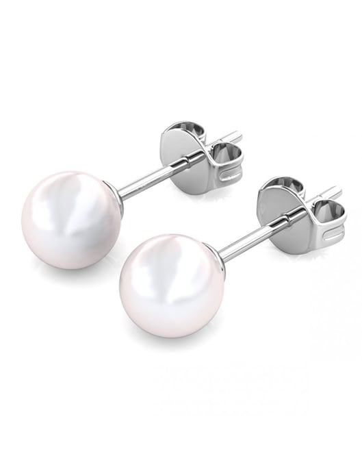 Volle Maan Parel Oorbellen - Imitatie Parel - Image 4