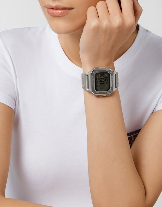 Philipp Plein Hyper $hock Unisex Horloge Zilverkleurig PWHAA0521 - Image 3