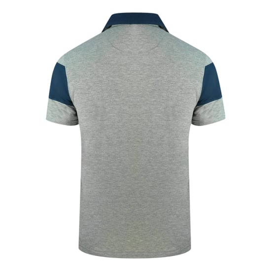 Aquascutum kleurblok Aldis Crest borstlogo grijs poloshirt - Image 2