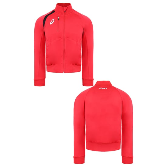 Asics Kinderen Rood Track Jasje - Image 3