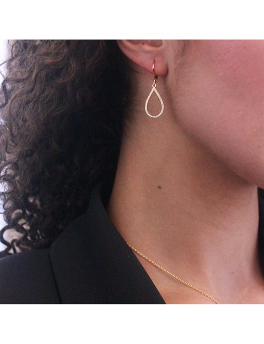 Laelia Dangling Hoop Earrings - Oostenrijks kristal - Image 4