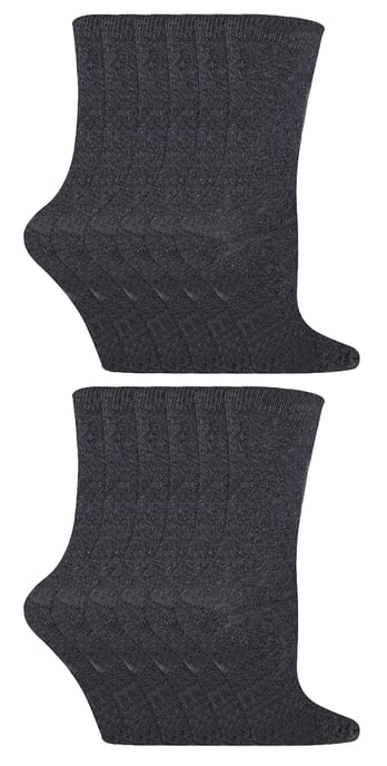 Sock Snob - 12 paar kindersokken van effen bamboe - Grijs - Image 1