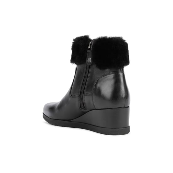 Geox Anylla Runder Nappaleer Dames Zwarte Laarzen - Image 6