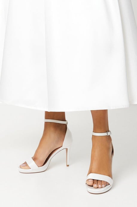 Talia Bridal Satin Platform Heeled Sandals - Image 1