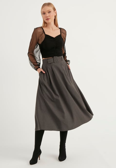 Belt Gedetailleerde Pocket Rok - Image 3
