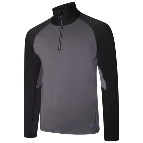 Dare 2B Mens Fuser Core Stretch Half Zip Thermal Top (Ebony Grey)