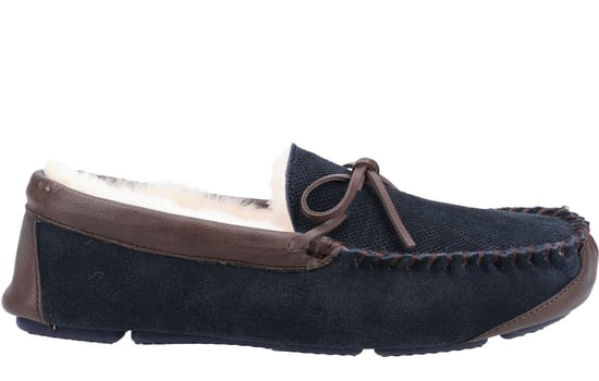 Cotswold Men's Northwood Sheepskin Slipper Navy