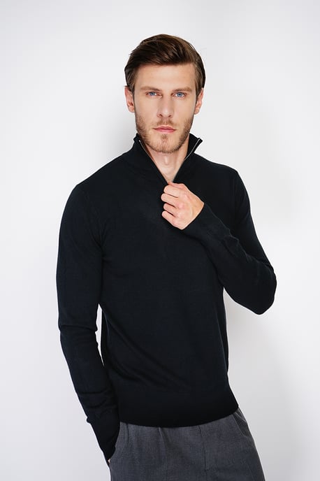 GB - William de Faye - Short zip - Black