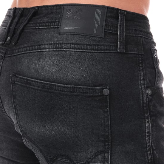 Men's Duck and Cover Maylead Slim Fit Jeans in Black - Image 5