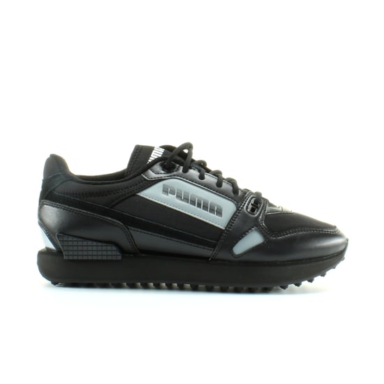 Puma Mile Rider Bright Peaks Black Textile Unisex Lace Up Trainers 374113 01