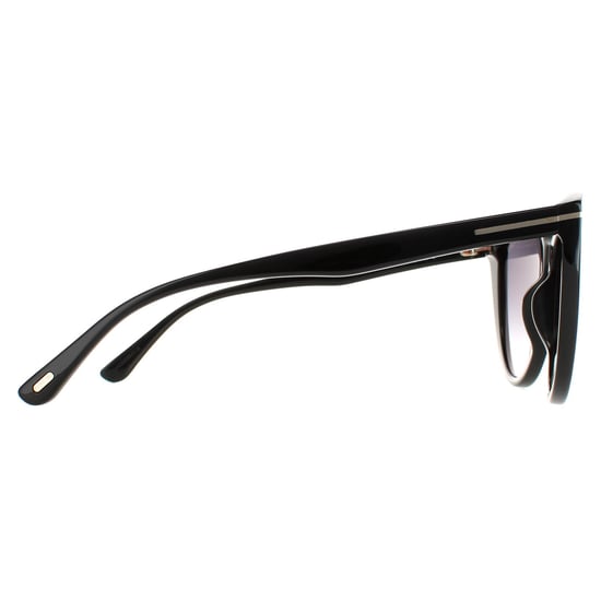 Tom Ford Cat Eye Womens Shiny Black Smoke Gradient Isabella FT0915