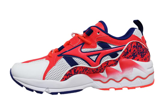 Mizuno Sport Style Wave Rider 1 White/Red Trainers - Mens
