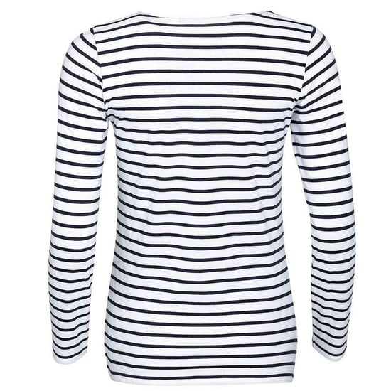 SOLS Dames/Dames Marine Gestreept T-shirt met Lange Mouwen (Wit/Zwaar) - Image 2