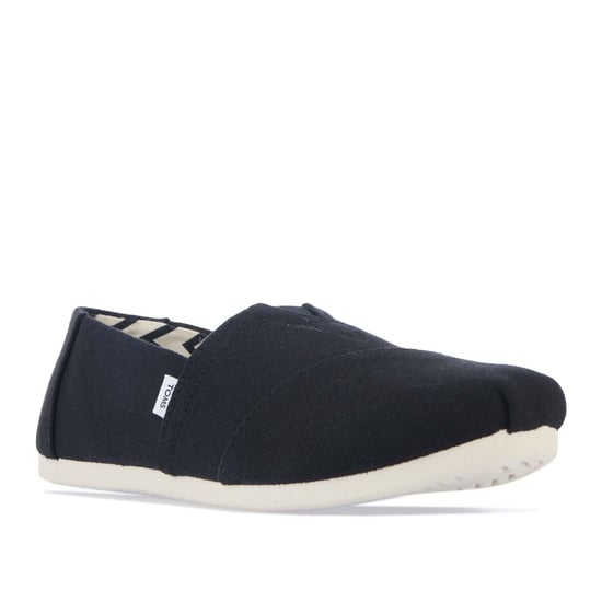 Women's Toms Recycled Cotton Alpargata Espadrille Pumps in Black - Image 2