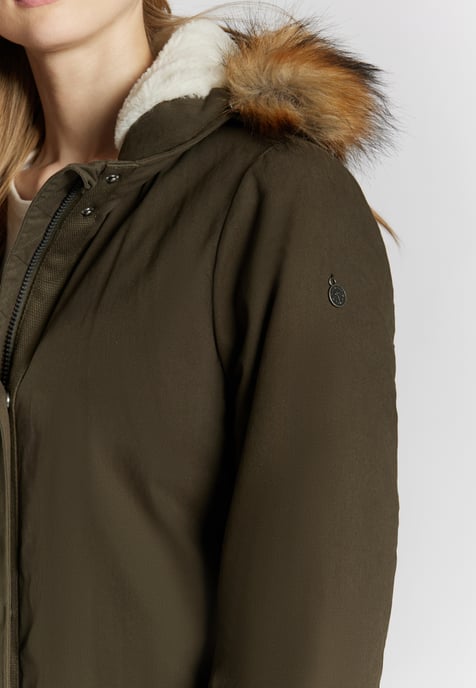 Dreimaster Winter parka Dames donkere olijf - Image 5