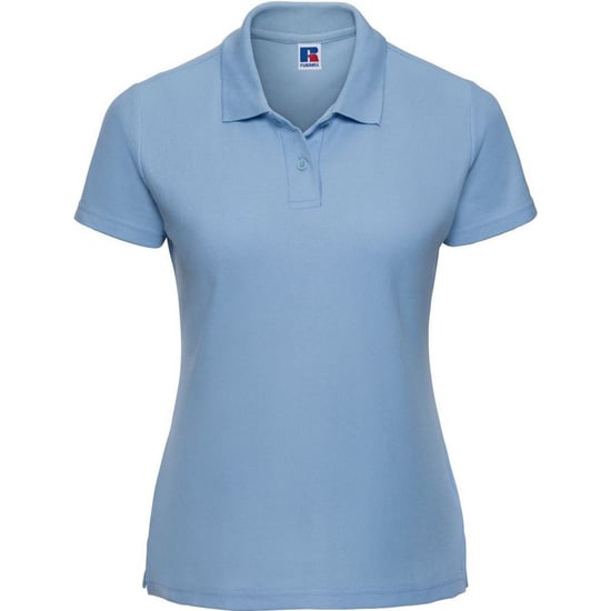 Russell Dames/Dames Klassiek Effen Poloshirt van Polycotton (Hemelsblauw) - Image 1