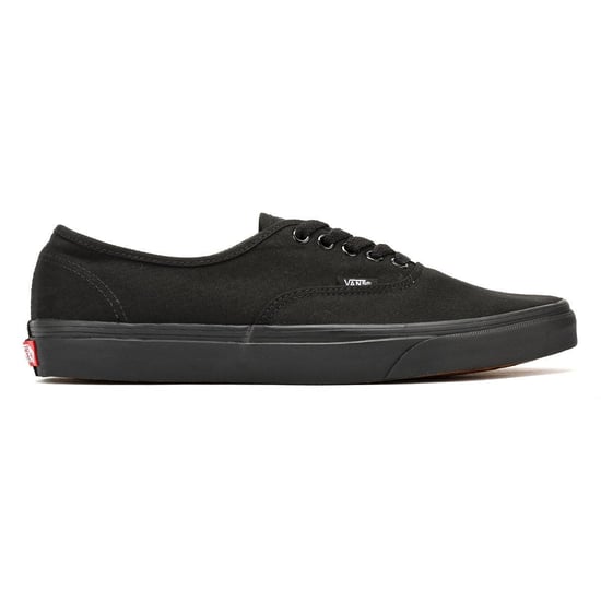 Vans Authentic Unisex True Black Canvas Skate Trainers - Image 4