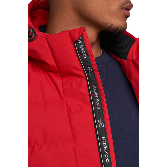Crosshatch Heren Kampnew Gilet met reliëf (Rood) - Image 3