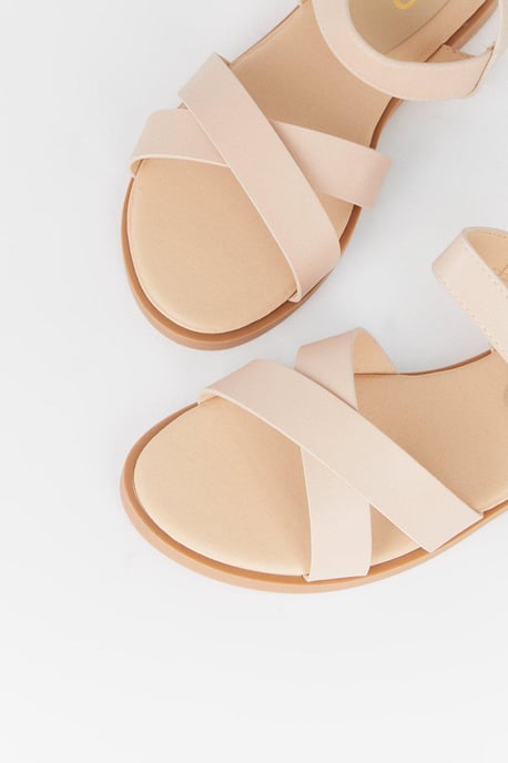 Wide Fit Florence Cross Strap Flat Sandals - Image 4