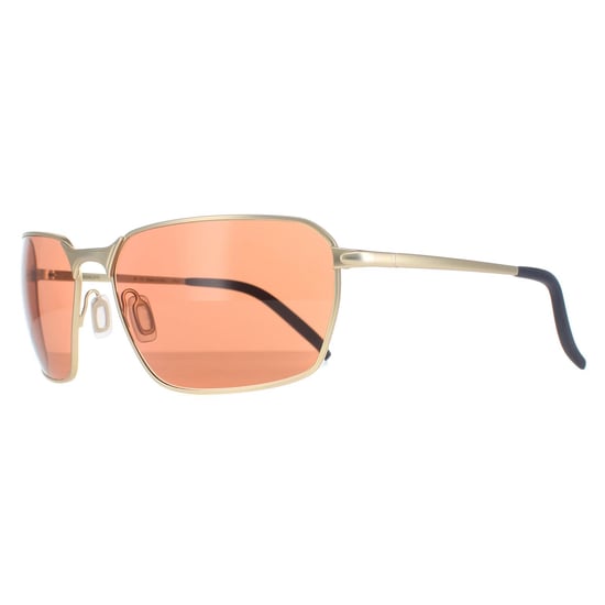 Serengeti Rectangle Mens Matte Light Gold Mineral Drivers Shelton
