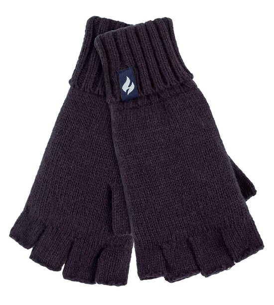 Heat Holders - Solide gebreide vingerloze dameshandschoenen - Navy Solid - Image 1