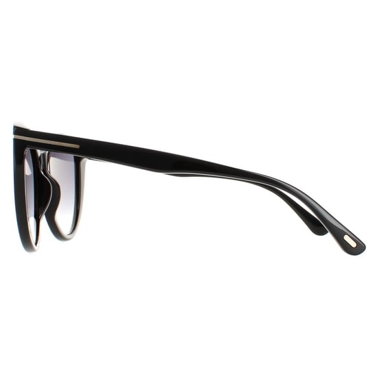 Tom Ford Cat Eye Womens Shiny Black Smoke Gradient Isabella FT0915