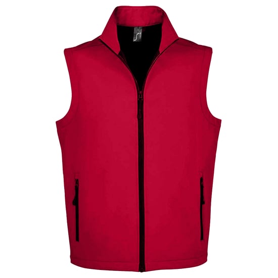 SOLS Unisex Race Softshell Gilet voor volwassenen (Peperrood) - Image 1