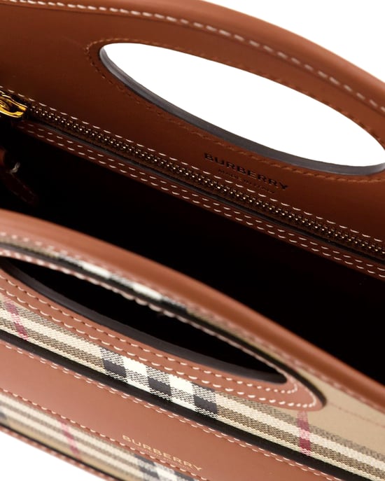 Mini Pocket - Burberry - Canvas - Bruin - Image 4