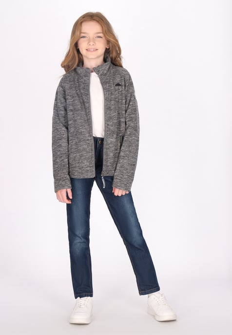 Schmuddelwedda Fleece jas meisjes (kinderen) grijs melange - Image 2