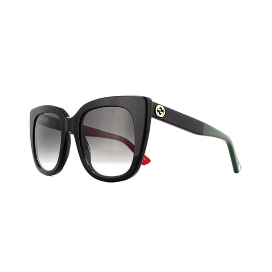 Gucci zonnebril GG0163SN 003 Zwart met rode en groene bruine gradiënt - Image 2