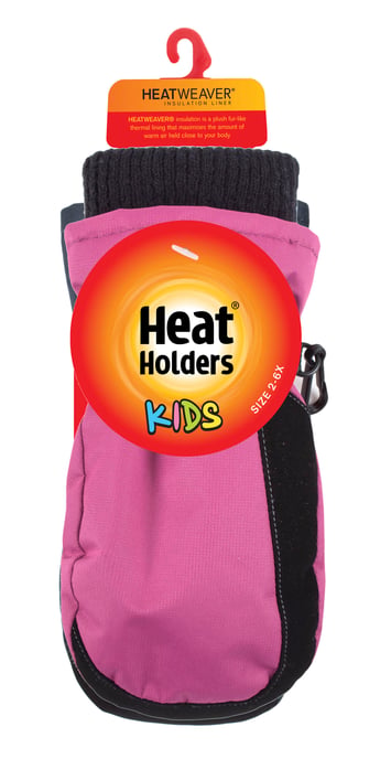 Kinderen Winter Fleece Gevoerde Thermische Ski Sneeuw Wanten - Roze - Image 2