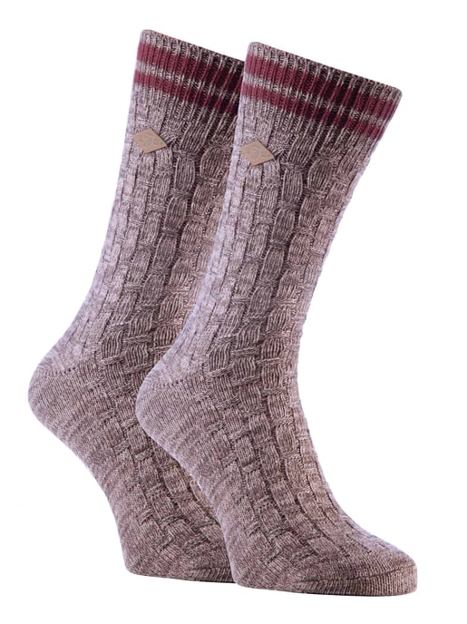 2-Pack Heren Dikke Katoenen Chunky Gebreide Formele Boot Sokken - Image 1