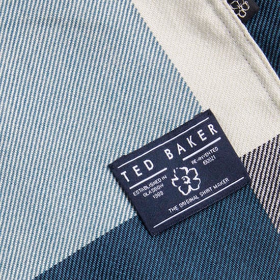 Men's Ted Baker Neetly Long Sleeve Scale Check Shirt in Blue