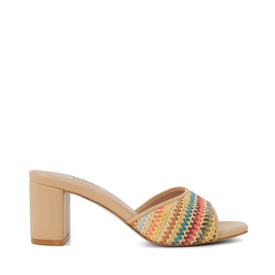 Women's Dune Multicolour Rainbow Crochet Mule Sandals in Multi colour - Image 2