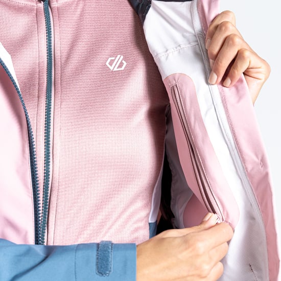 Dare 2B Womens/Ladies Checkpoint III Recycled Waterproof Jacket (Powder Pink/Mesa Rose)
