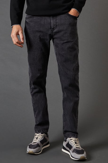 Washed Black Stretch Slim Fit Jeans