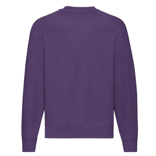 Fruit of the Loom Heren Klassiek 80/20 Raglan Sweatshirt (Paars) - Image 2