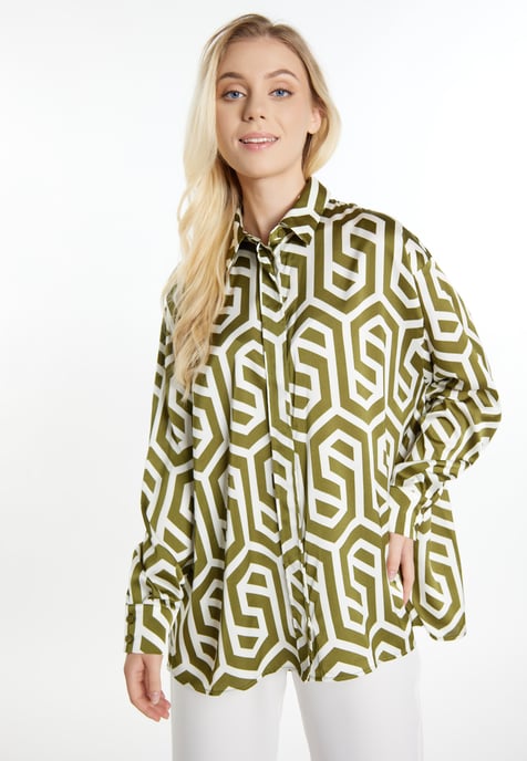 Dreimaster overhemdblouse Dames Gebroken wit olijf - Image 3